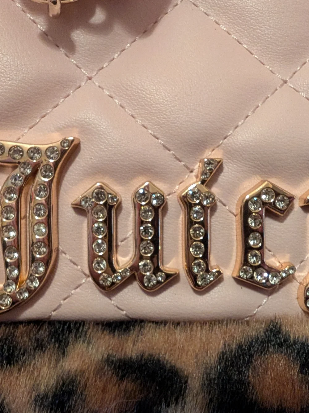 Juicy Couture Quilted Pink Chain-Handle Shoulder Bag